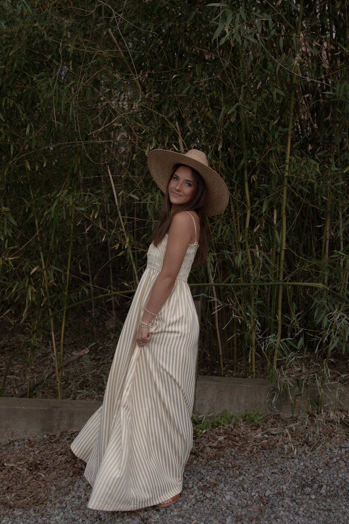 Striped Maxi Dress (khaki)