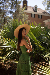 Sophia Eyelet Tube Dress (green)