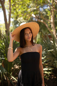 Sophia Eyelet Tube Dress (black)