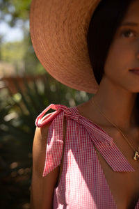 Red Gingham Mini Dress