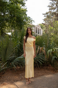 Hudson Yellow Satin Dress
