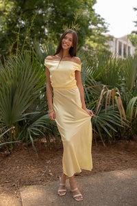 Hudson Yellow Satin Dress
