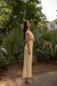 Hudson Yellow Satin Dress