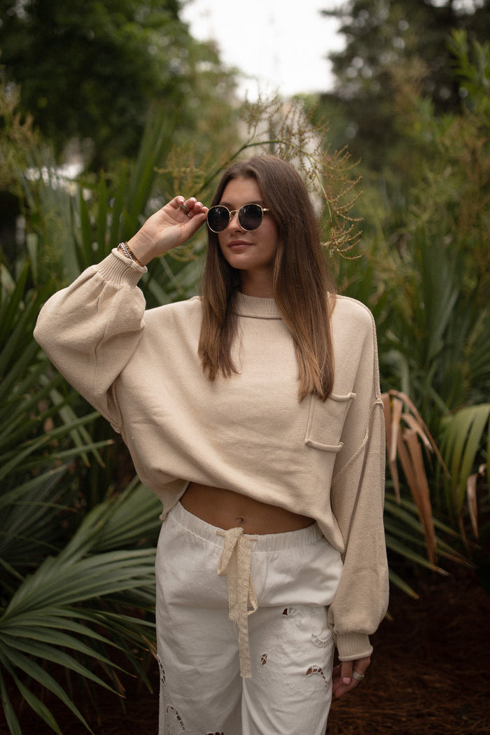 The Provence Sweater (pale oak)