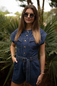 Faith Denim Romper