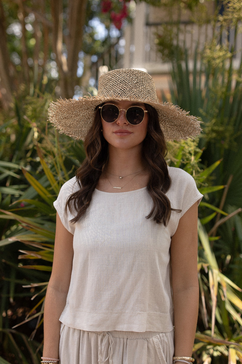 Classic Linen Top (sand beige)