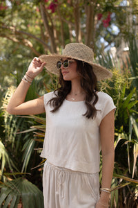 Classic Linen Top (sand beige)