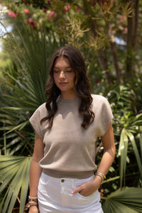 Mockneck Knit Top (bone)