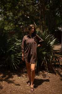 Sebastian Shirt Dress (brown)