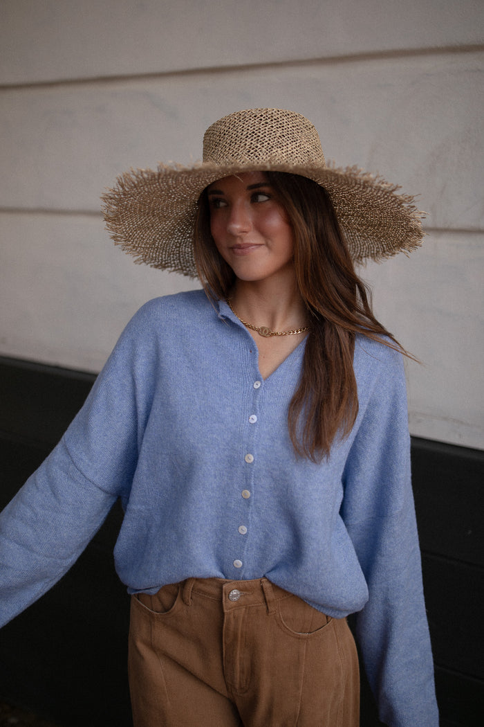 The Piper Cardigan (dusty blue)