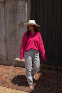 The Piper Cardigan (fuschia)