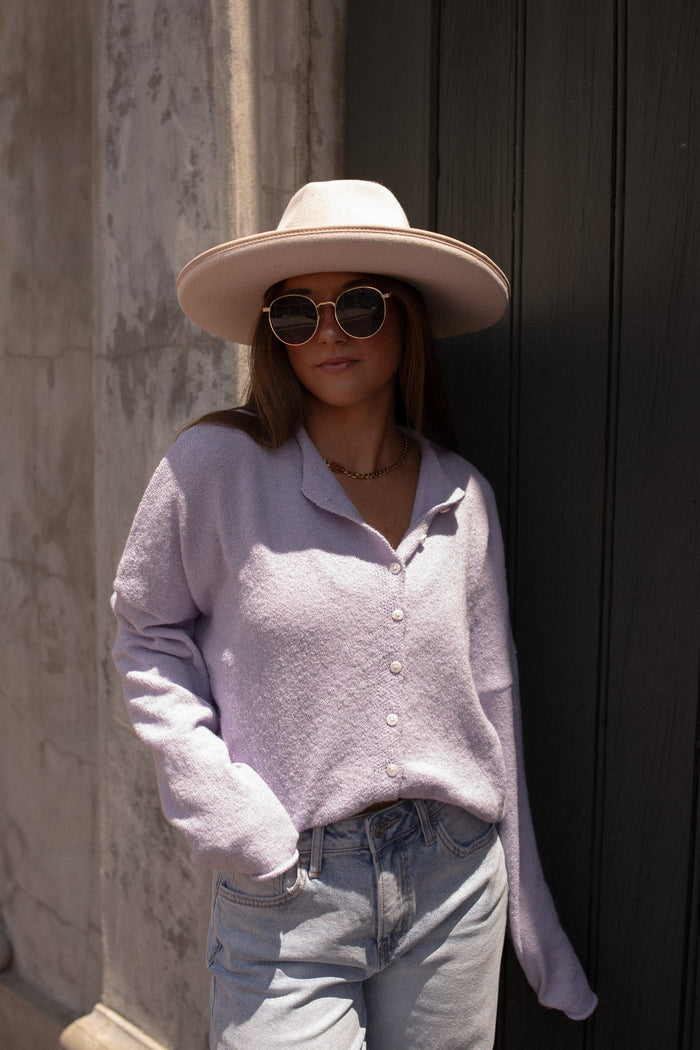 The Piper Cardigan (lavender)
