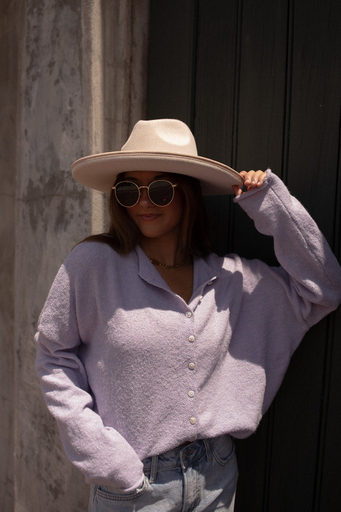 The Piper Cardigan (lavender)