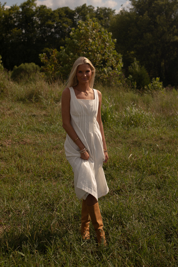Pintucked Cottage Core Dress