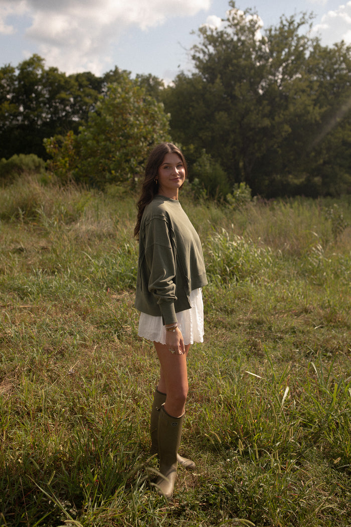 Olive Mineral Pullover