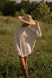 Monroe Checkered Sweater (ivory)