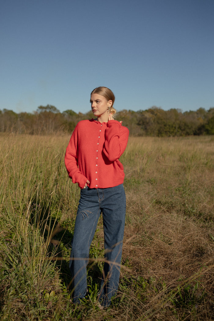 BEST SELLER The Piper Cardigan (red)