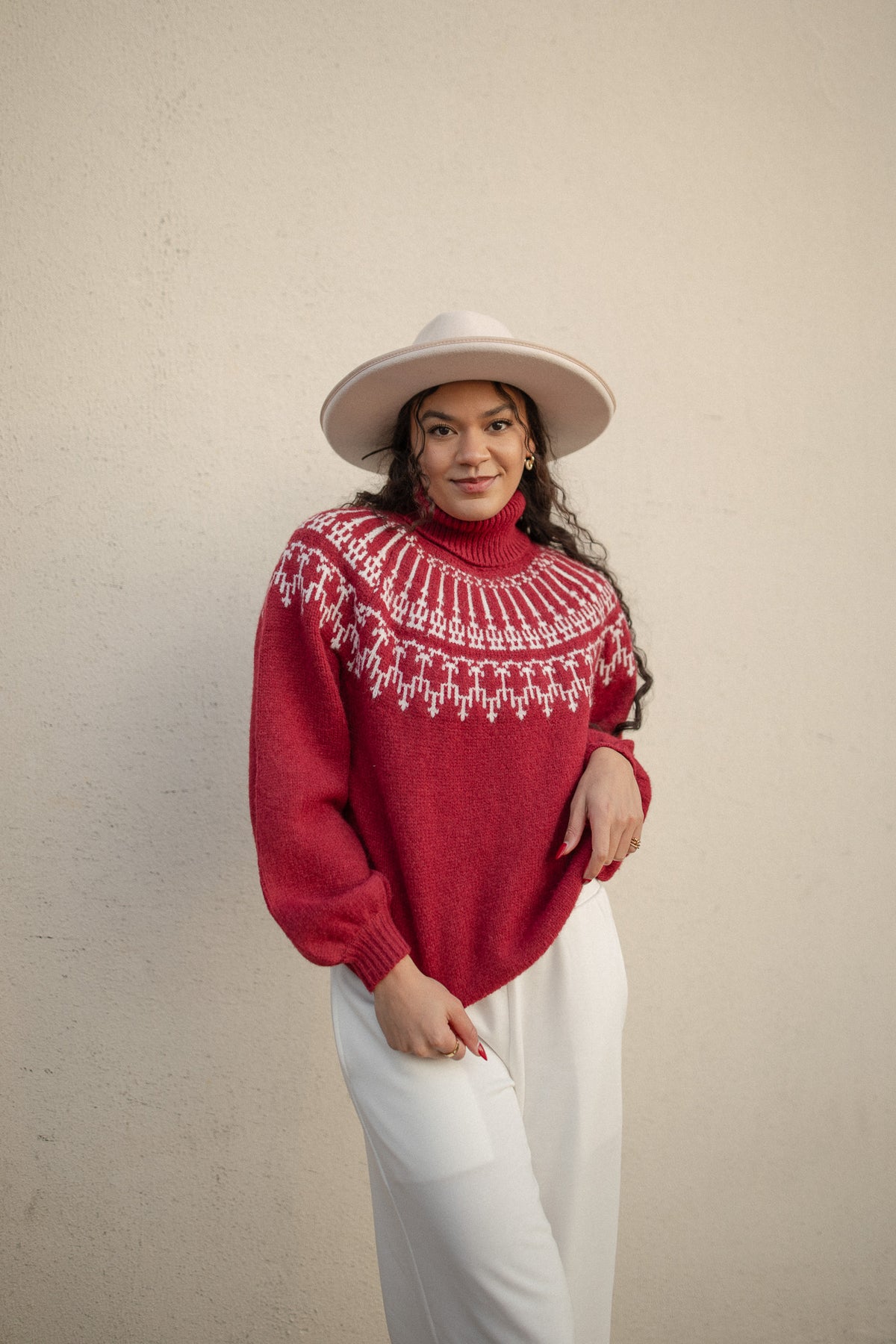 Fair Aisle Sweater (cranberry)