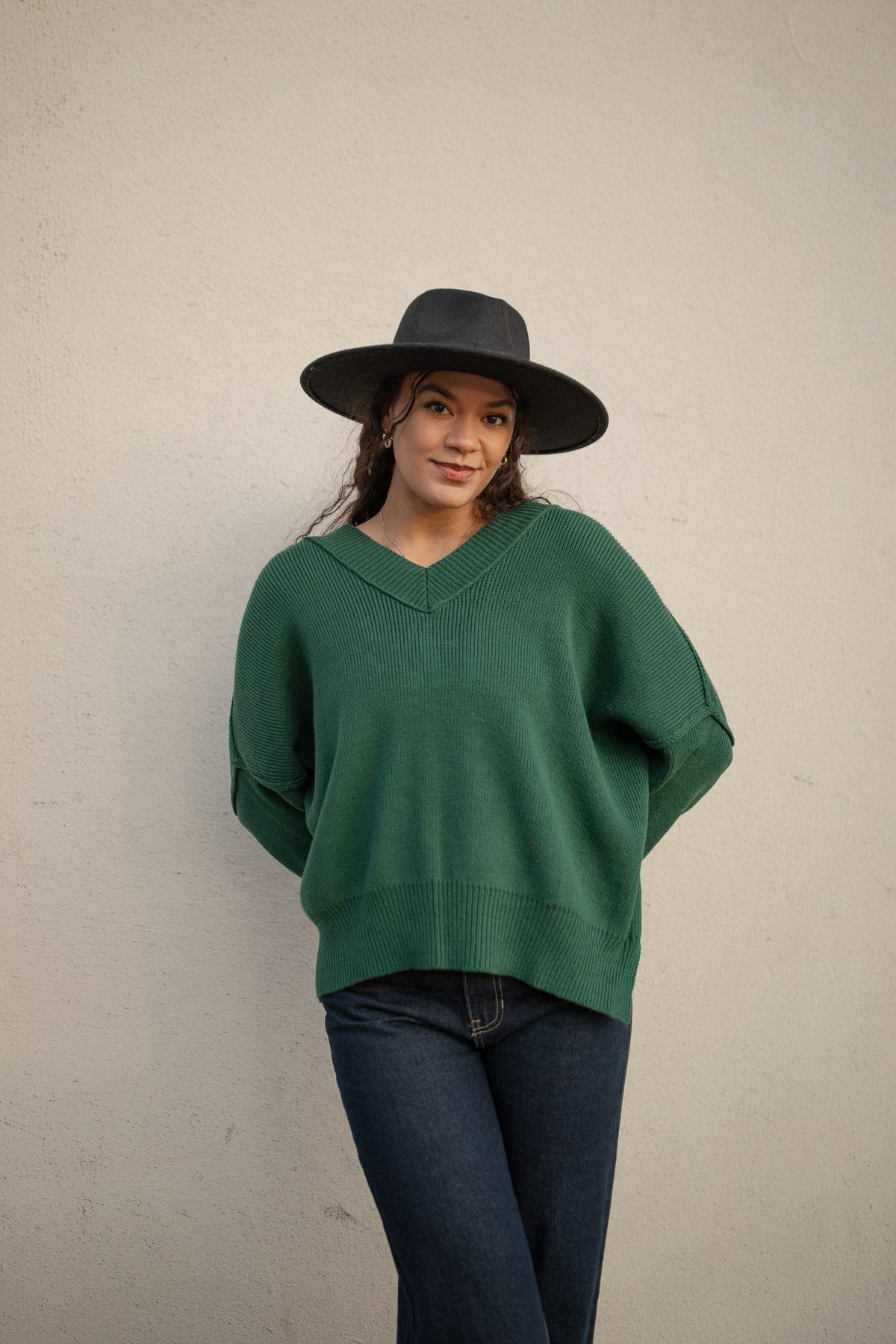 Deep Pine Oversized Sweater