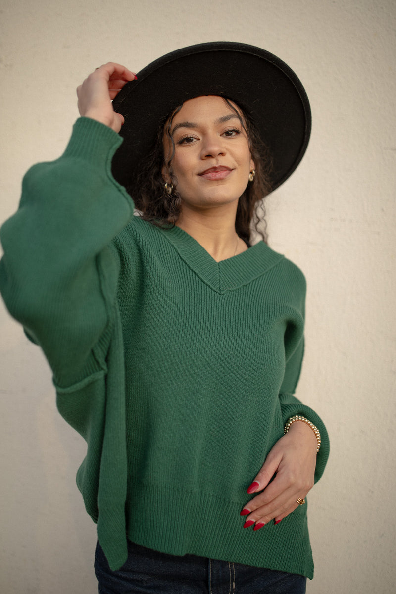 Deep Pine Oversized Sweater