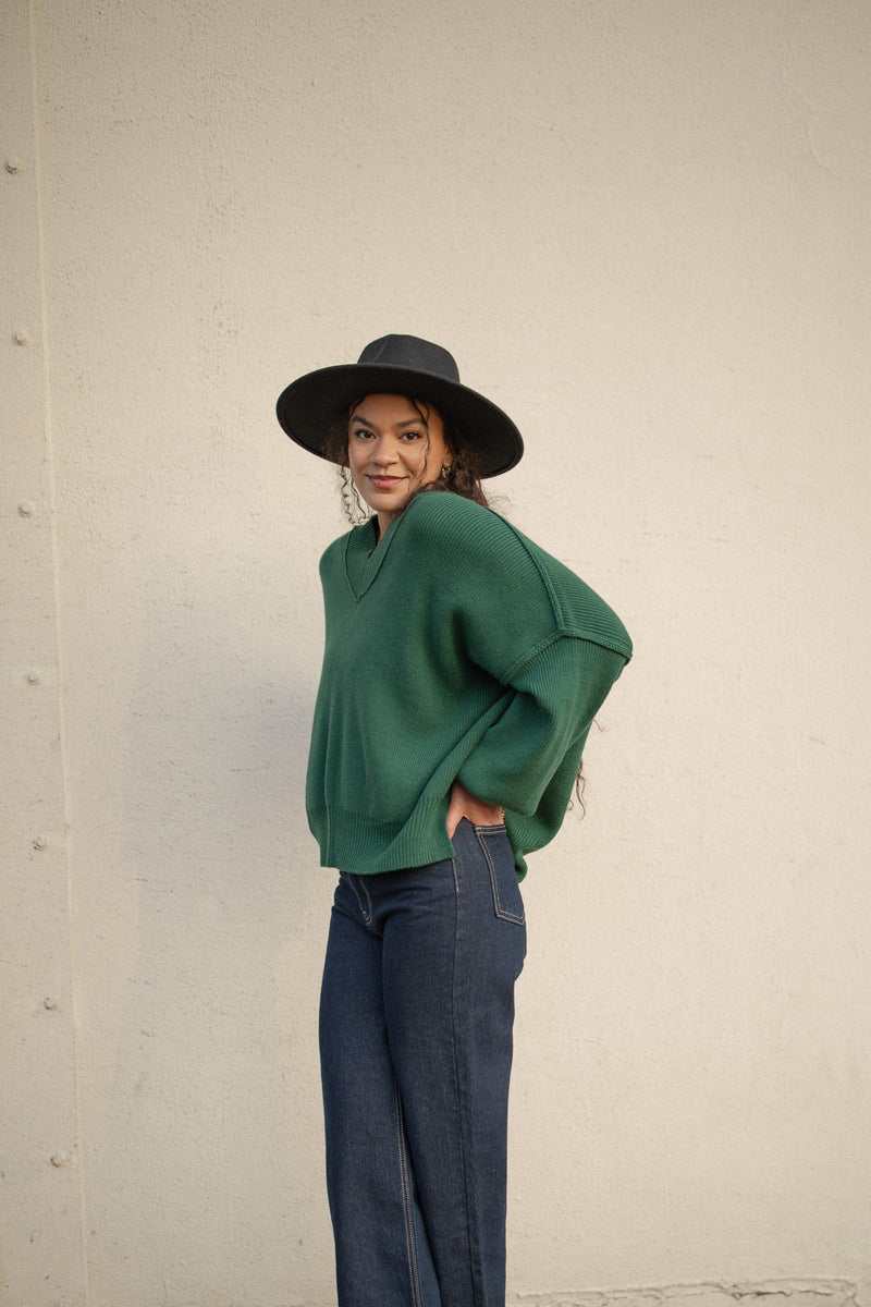 Deep Pine Oversized Sweater