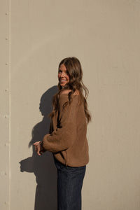 SALE Dasher V-Neck Sweater (camel)