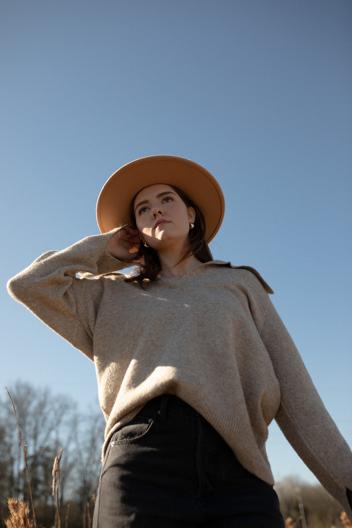 SALE Aspen Collared Sweater (taupe)