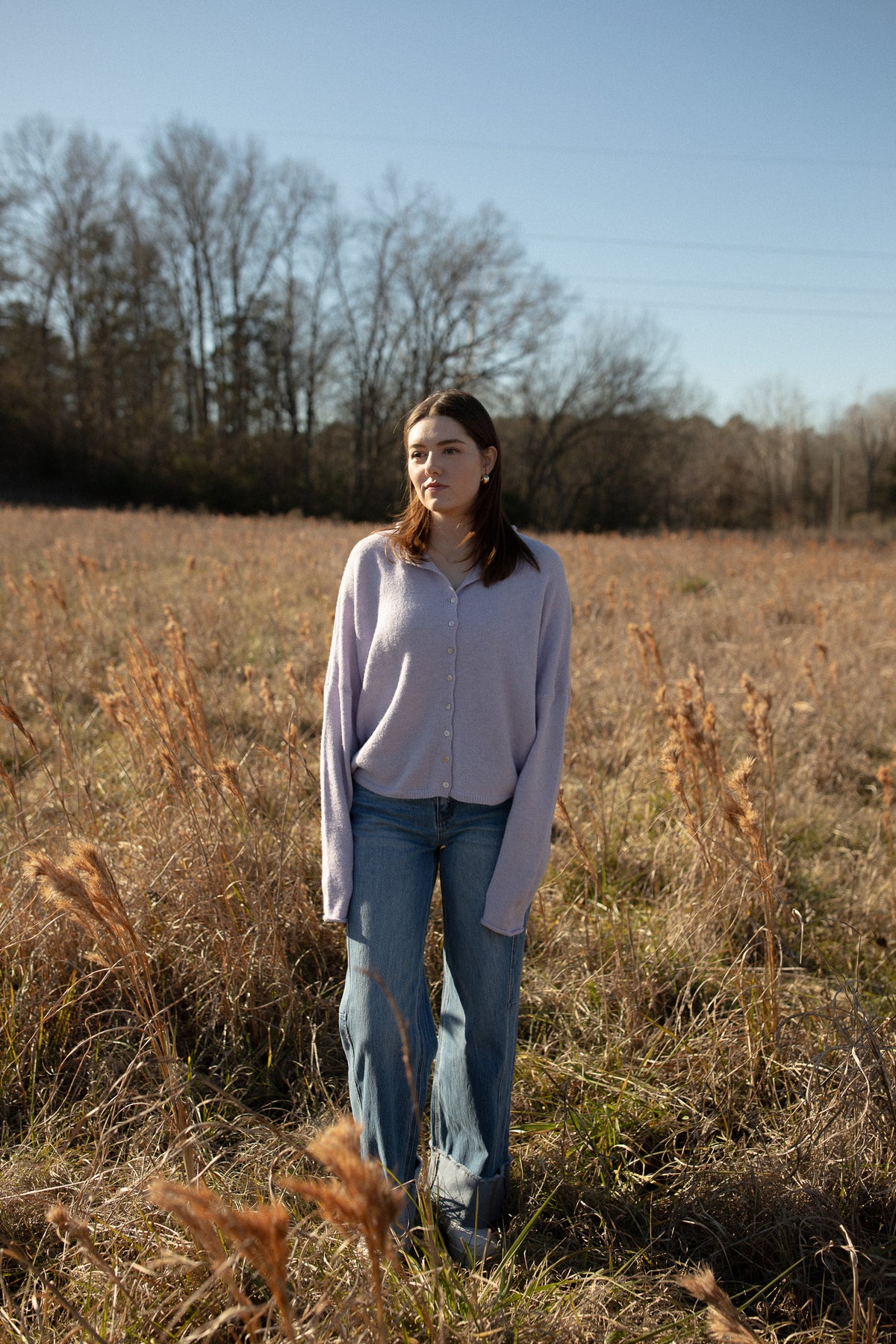 The Piper Cardigan (lavender)