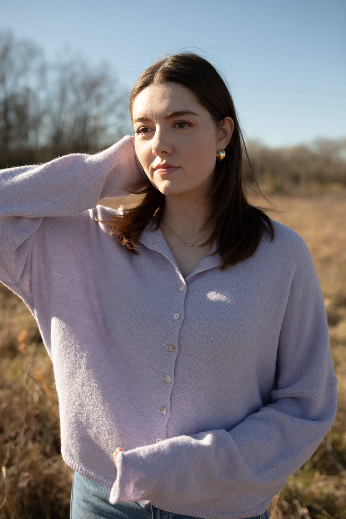 The Piper Cardigan (lavender)