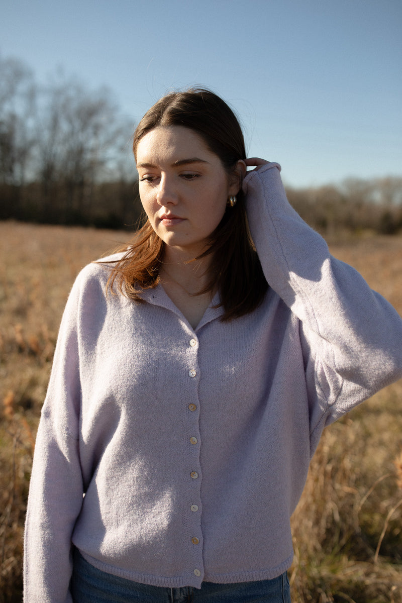 The Piper Cardigan (lavender)