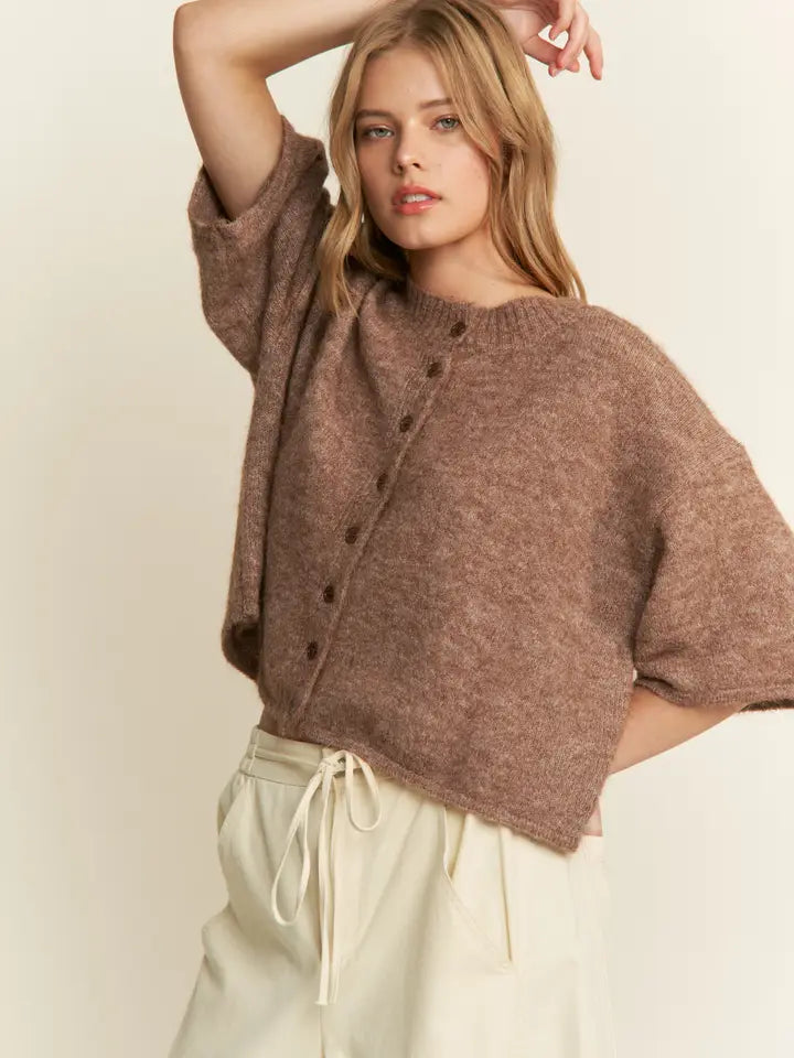 Louise Sweater Cardigan (mocha)