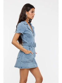 Denim Belted Dress