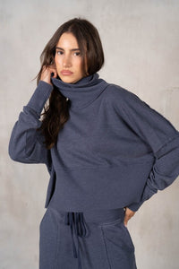 The Wells Terry Pullover (navy)