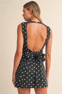 Perry Denim Skort (polka dot)