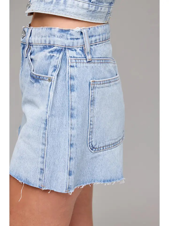 Boyfriend Side Seam Denim Shorts