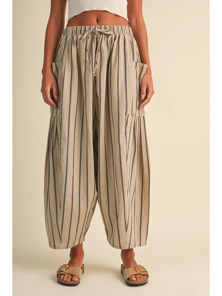 Morrison Barrel Pants (taupe) - GEORGE-MARY'S