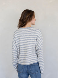 PREORDER The Piper Cardigan (grey stripe)