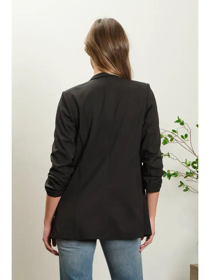 Collarless Blazer (black)