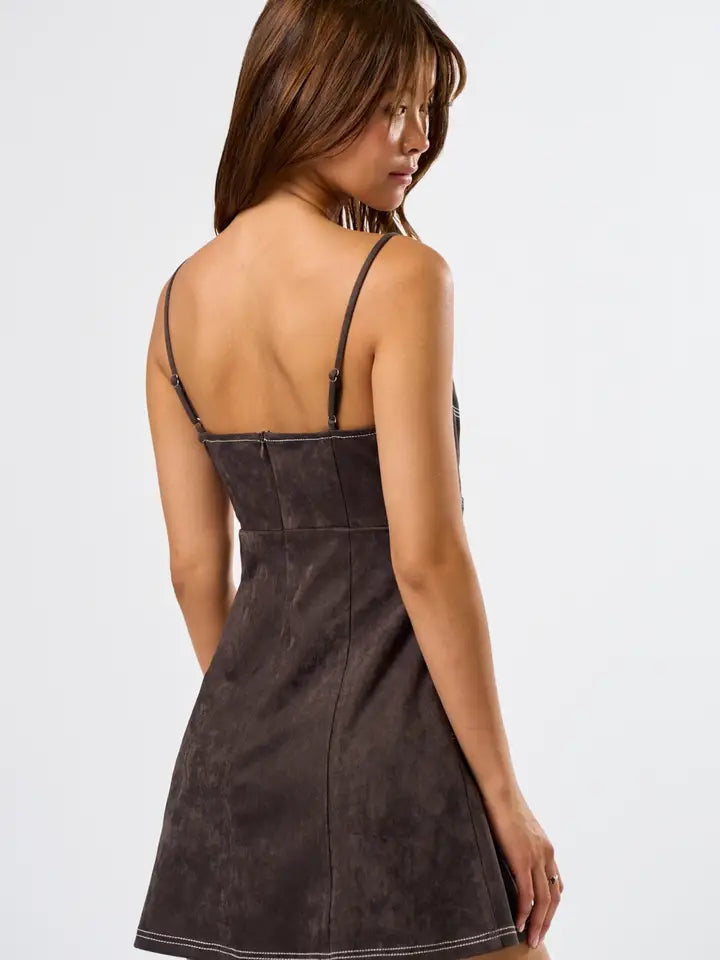 Western Stitch Suede Mini Dress