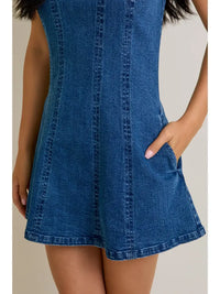 Brooklyn Seamed Denim Dress