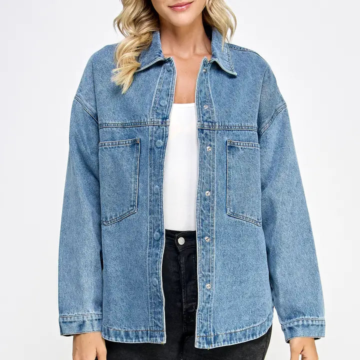 Oversized Denim Shacket