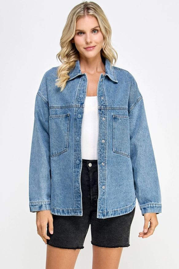 Oversized Denim Shacket