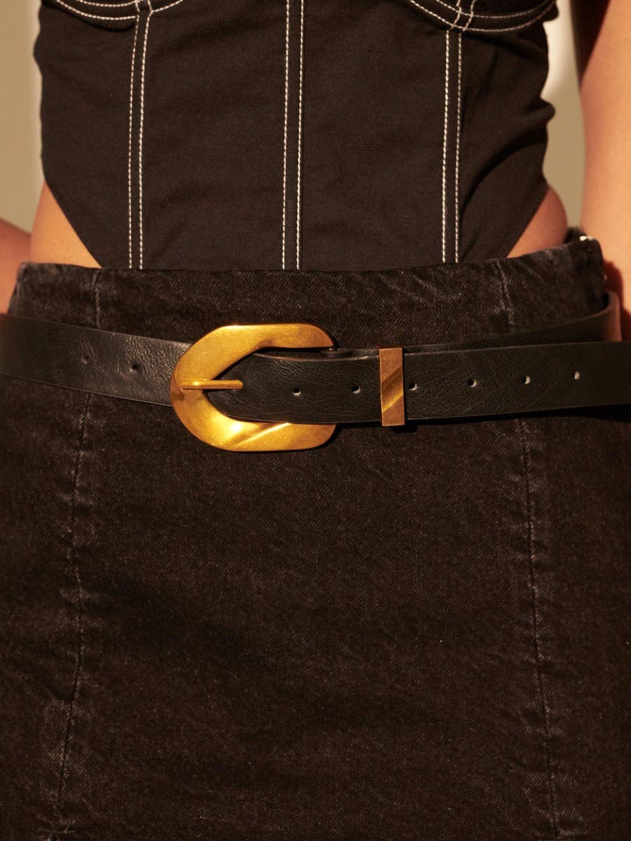 Gold Point Statement Buckle Belt - GEORGE-MARY'S