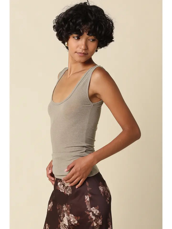 Townes Rib Tank (earth taupe)