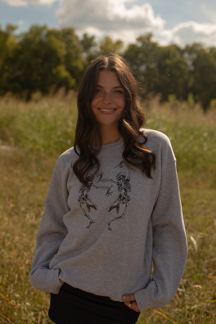 Skeleton Sweatshirt (heather grey)