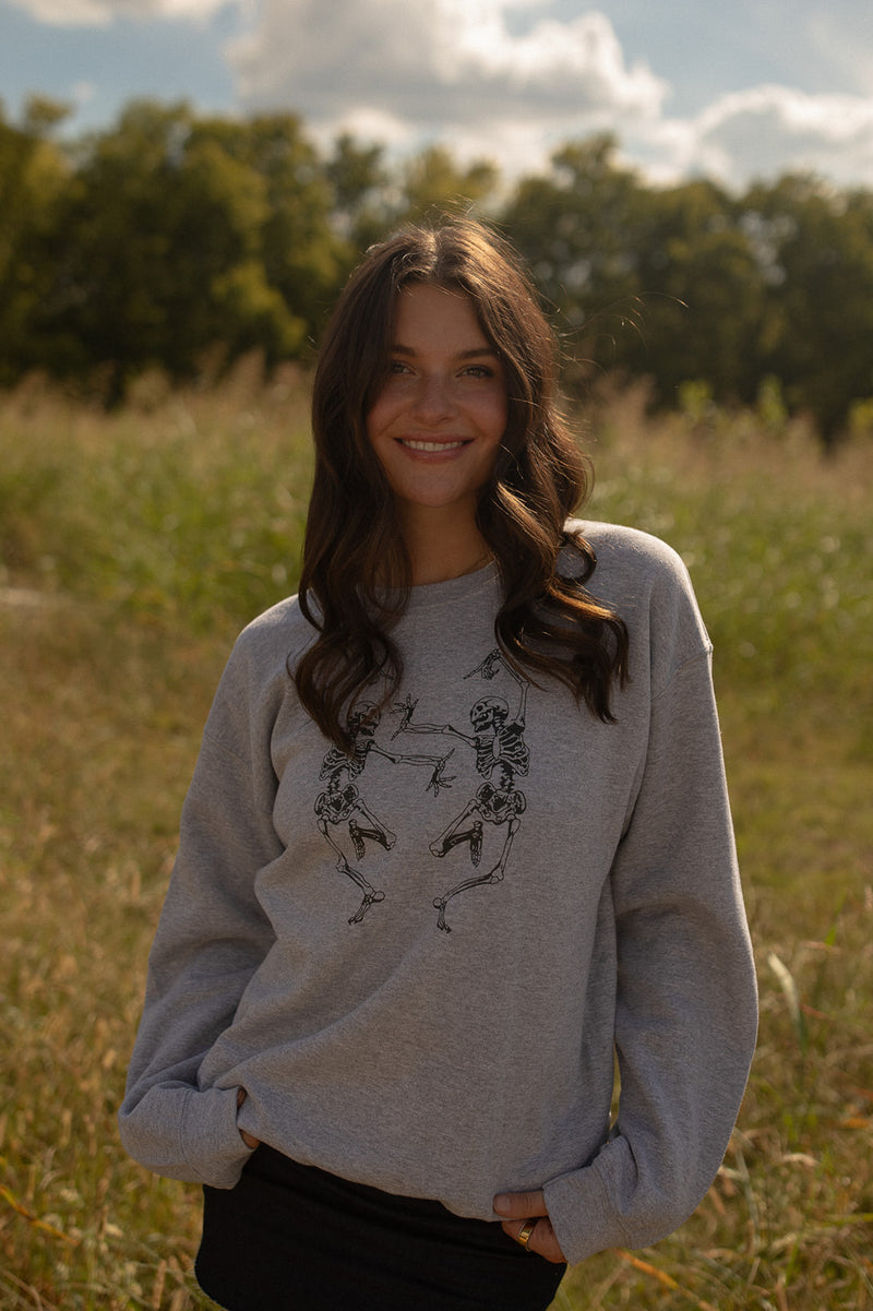 Skeleton Sweatshirt (heather grey)