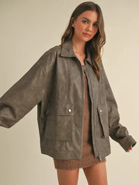 The Ralph Oversized Leather Bomber