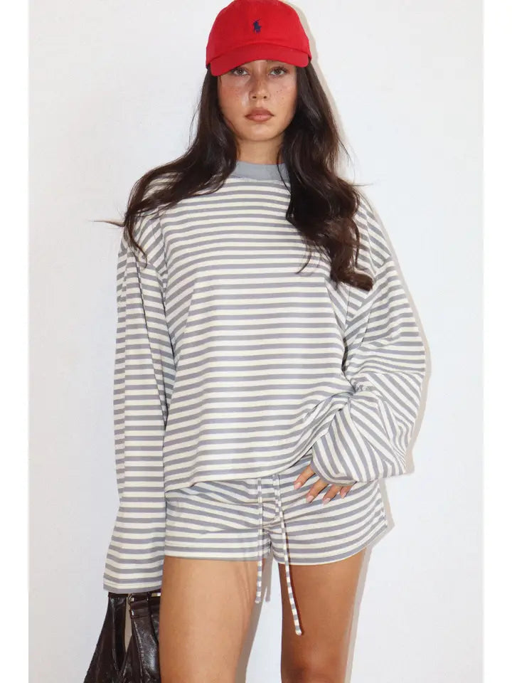Bailey Striped Lounge Shorts
