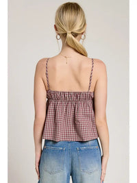 Gingham Tank Top (rosewood)
