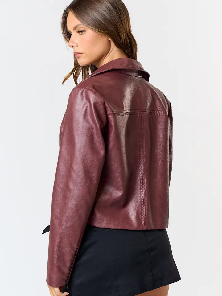 Burgundy Leather Jacket